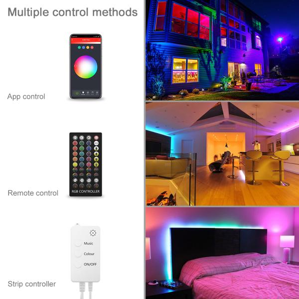LED Light Strips Bluetooth WIFI Controller Flexible RGB 5050 Decoration BackLight Lamp Night light Luminous String For Bedroom