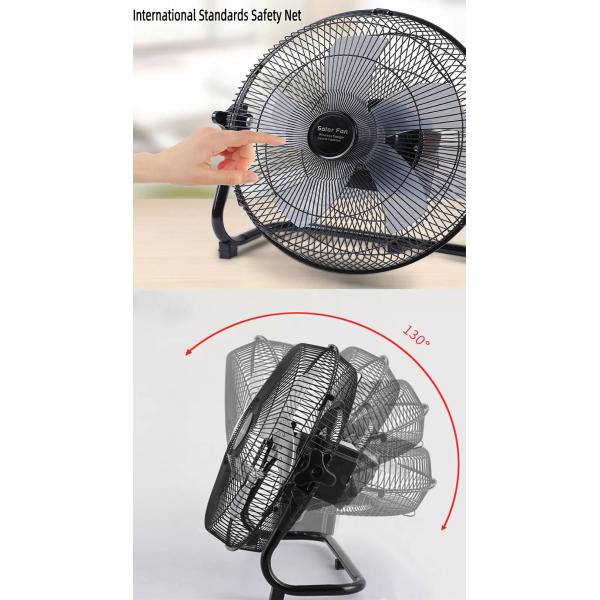 портативная беспроводная солнечная перезаряжаемые панель вентилятора таблицы 12Inch привела двойной входной сигнал в действие для домочадца