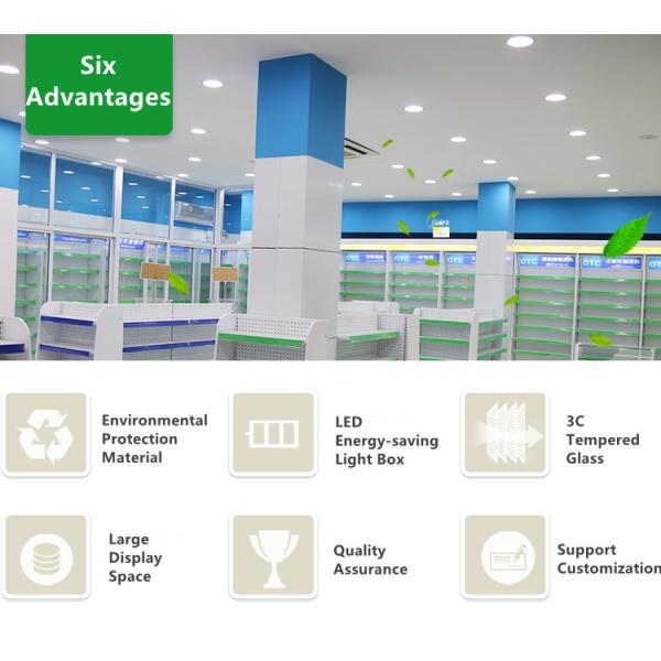 Multifunctional Pharmacy Display Shelves Pharmacy Medical Shop Racks