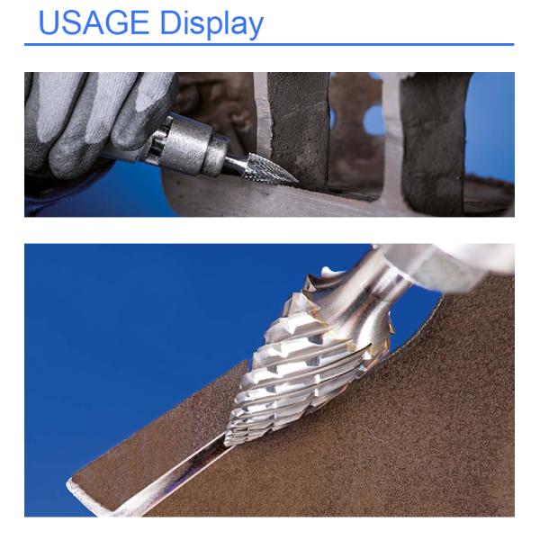 Заусенцы карбида удаления металла профессионала 6мм подгоняли твердость удара размера