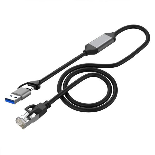 10/100/1000 Mbps USB C TO RJ45 Adapter 10M USB 3.2 Ethernet Cable Adapter Gen 1