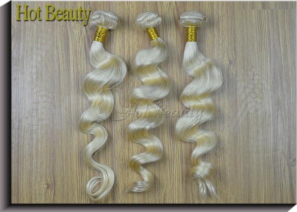Full Ends Virgin Human Hair Grade 6A Virgin Hair Extension Blonde Color