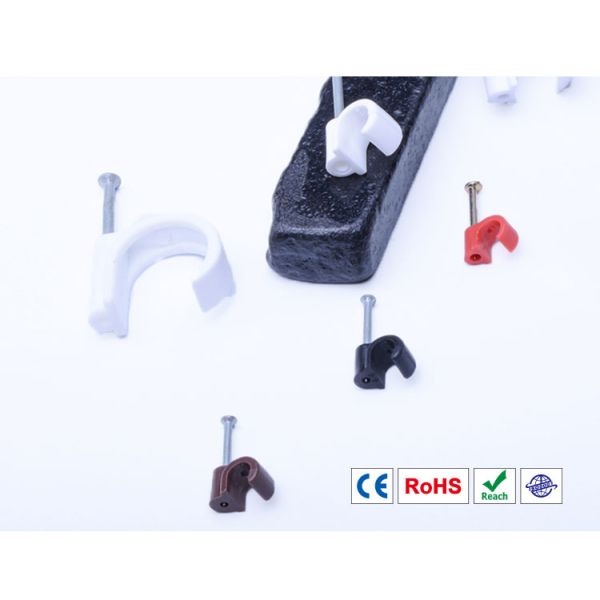 1.8*18mm Nail Cable Clip Fixable Professional Plastic Wall Cable Clip