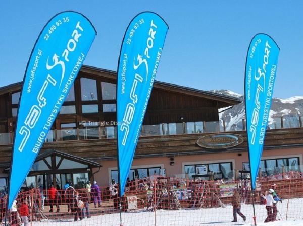 Banderas de playa personalizadas impresas en pantalla de un solo lado 100% poliéster