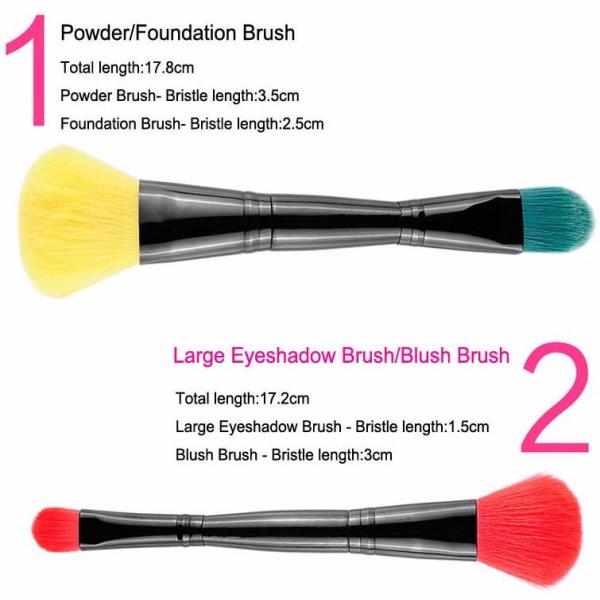 Веган Таклон двойного подарка щетки макияжа конца выдвиженческого установленный с случаем щетки