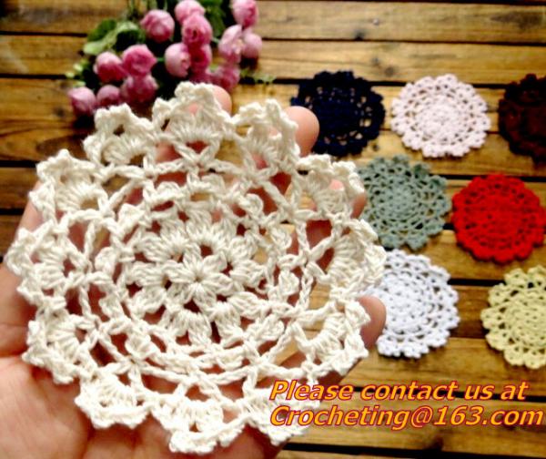 Hand made crochet doily, table cloth, Different styles of different Placemat color custom