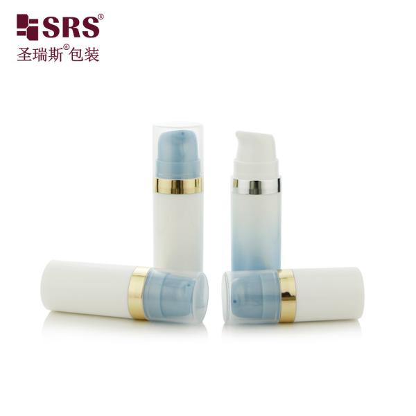Crème pour les yeux PP Bouteille à vide de poche avec pompe Description Ronde emballage cosmétique vide paroi unique