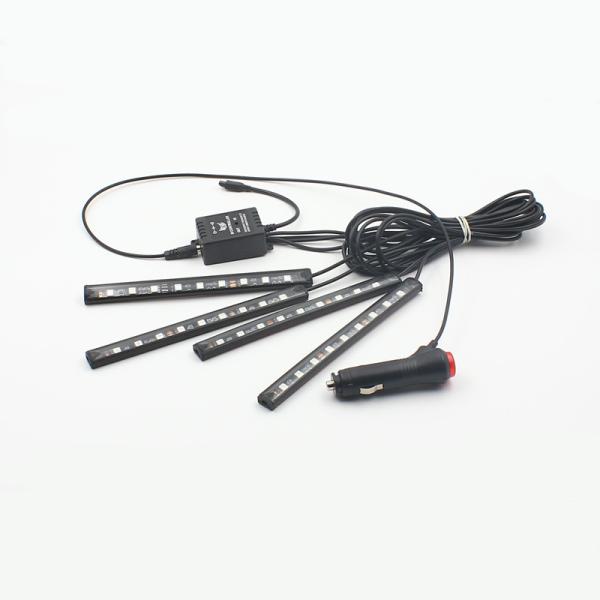 Sound-activated RGB LED strips RGB LED Interior Footwell Lights Strips RGB Atmosphere LED Footwell Lamp Strips