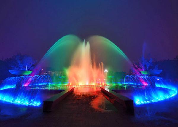 Commerce Square Musical Water Feature / Outdoor Musical Fountain Customized Size