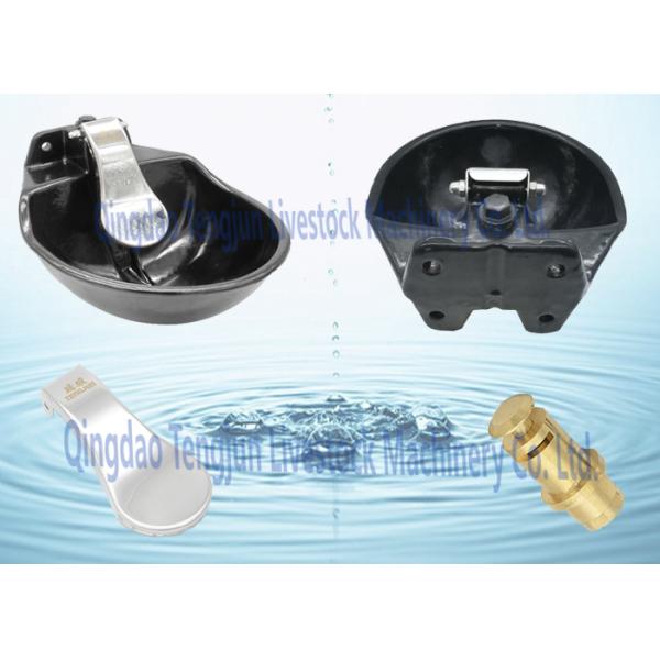 Durable Livestock Water Bowl Black Enamelled Surface , Drinking Bowls For Cattle