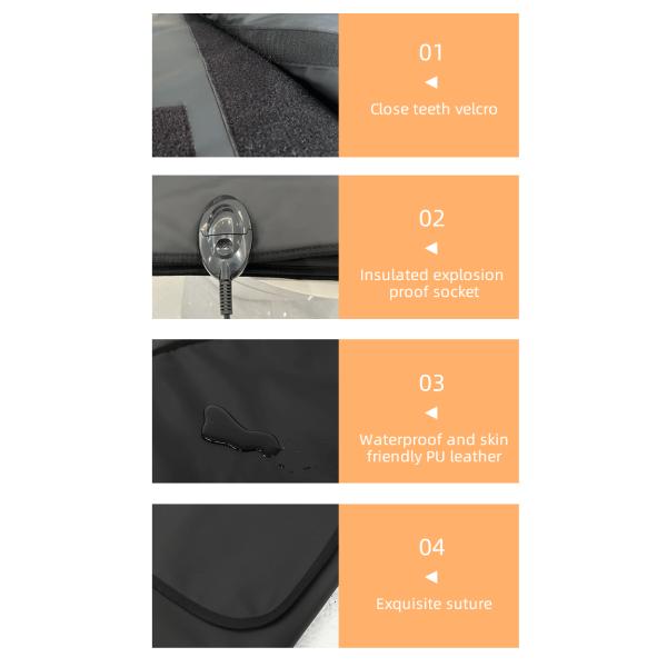 Водонепроницаемые черные велкро-нижеэмф инфракрасные саунные одеяла для бытовых косметических изделий