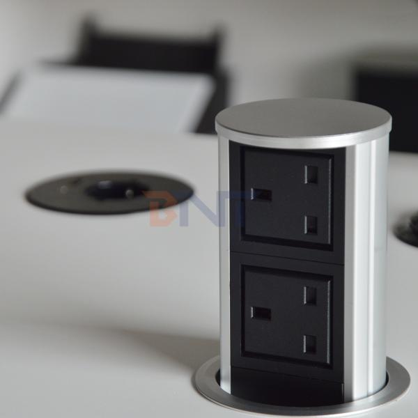 UK Plug Type Pneumatic Lifting Outlet Pneumatic Pop up Power Socket for Hidden Kitchen
