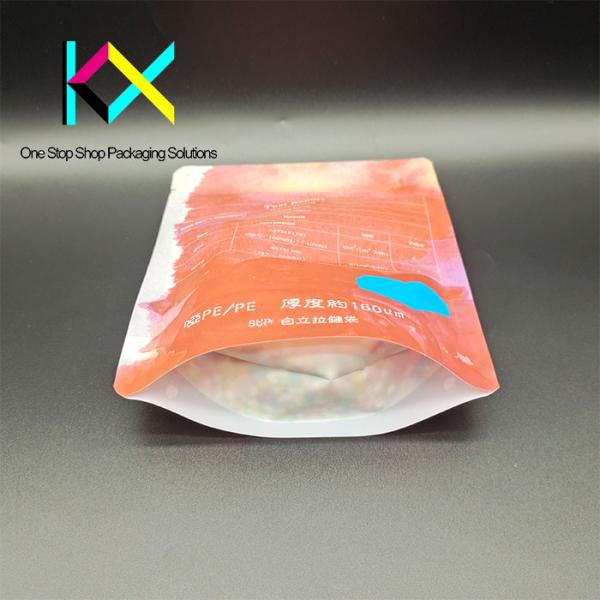 CMYK Colors 160um Thickness Recyclable Stand Up Pouches With Ziplock