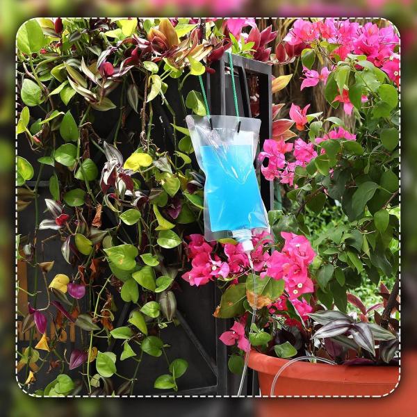Plant Self Watering Bags With Adjustable Flow Regulators, Compact Automatic Drip Irrigation Kits, Indoor Plant Watering System For Small Potted Plants, Vacation Plant Care Essentials