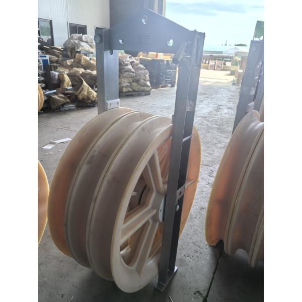 Aerial Roller Stringing Block with Aluminum Alloy and MC Nylon Construction for Rated Loads 5KN to 20KN and Large Diameter Stringing