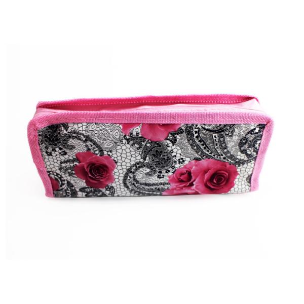 High Capacity Pencil Pouch Bag Cute Printing Polyester Nylon For Gift Pencil Box