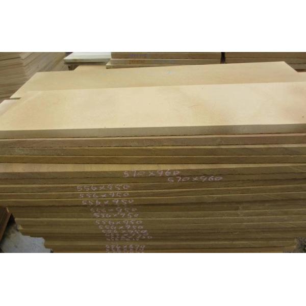 Yellow Beige Natural Sandstone Slabs Moisture Absorption 40 X 40cm 80 X 80cm