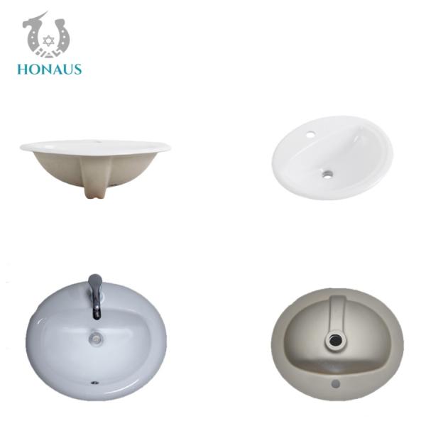 ISO Hotel Oval Semi Inset Basin Undermount Wash Basin Streamlined Surfaces