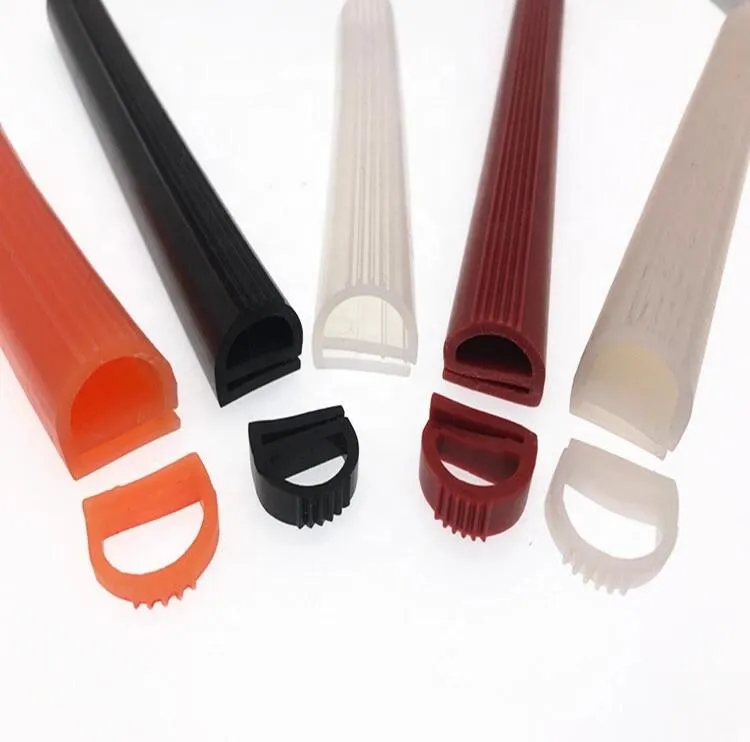 E-Shape Silicone Rubber Sealing Strip E-Type Heat Resistant Oven Door Seal Strip for Freezer & Steaming Machine