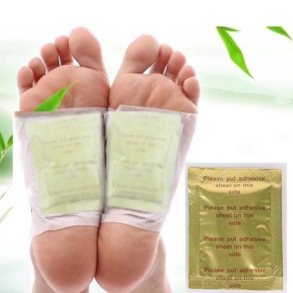10 Pads Original Gold Detox Foot Patch Bamboo Foot Care Tool for Improved Sleep and Skin 12.5*10*4 cm