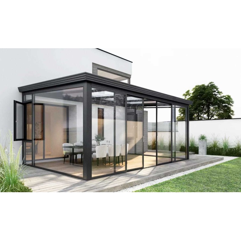 Thermal Break Aluminum Sunroom , Aluminum Solarium For All Season Residential