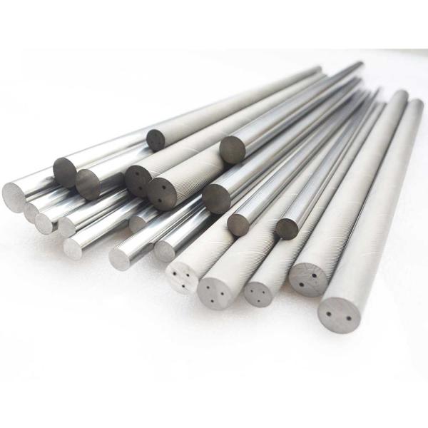 Wolfram Solid Carbide Rod Blank High Hardness HRA 92.5 With Coolant Holes