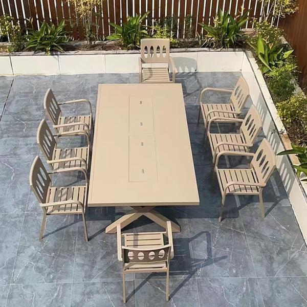 Good Outdoor Patio Aluminum Furniture All Weather Dining Garden Sets Coffee Chair