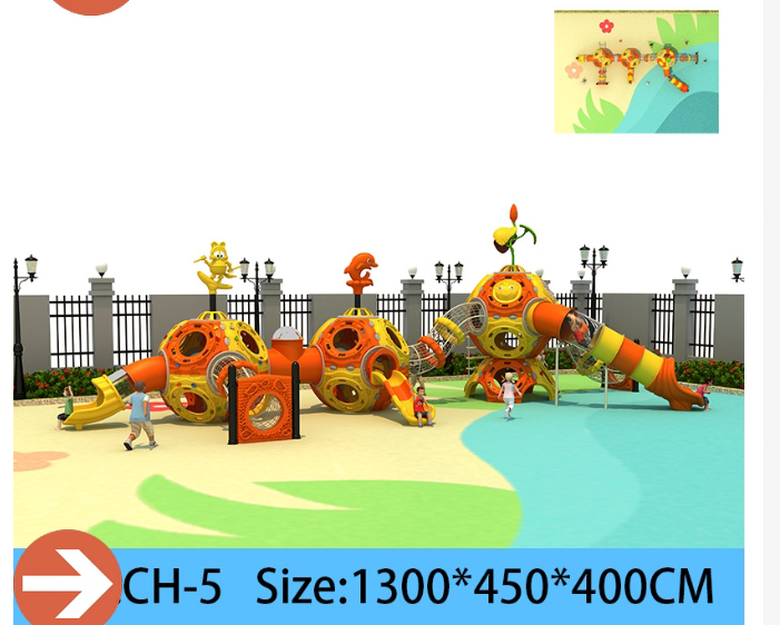 Space Capsule Theme Playground Equipment Custom web Climbers Swings  Plastic Slides for Parks  Kindergartens Safe & Child-Friendly​