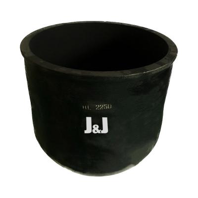 Circular Silicon Carbide Graphite Crucible For Metal Melting Corrosion Resistant