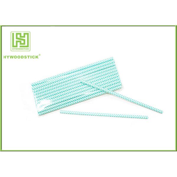 Biodegradable Paper Striped Straws , Unique Bridal Shower Straws 400 Bag / Carton