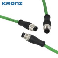 Conector LAN M12 Cable IE impermeable para Ethernet con 8 pines de codificación A 4 x 2 x 26AWG PVC