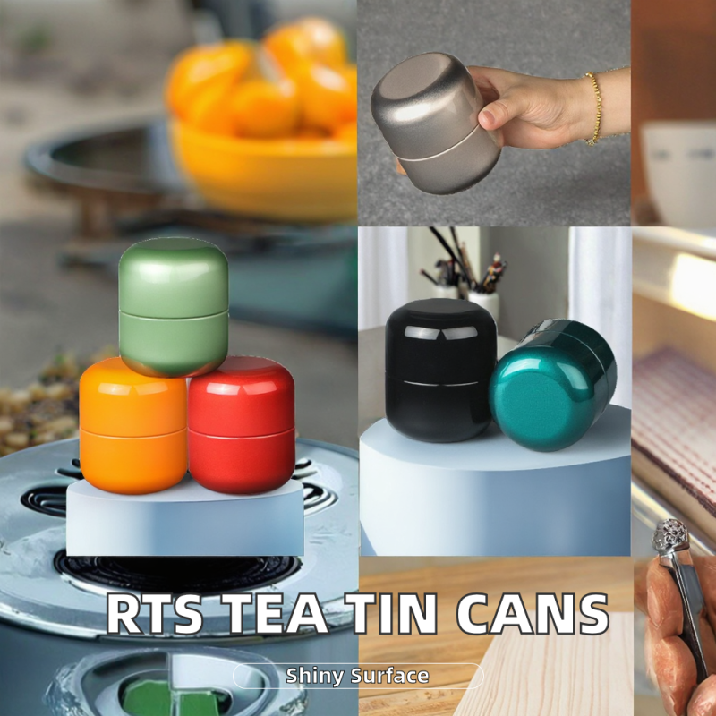 Industrial Use Tea Tin Cans Tinplate Tea Pot Screw Cap Bullet Shape