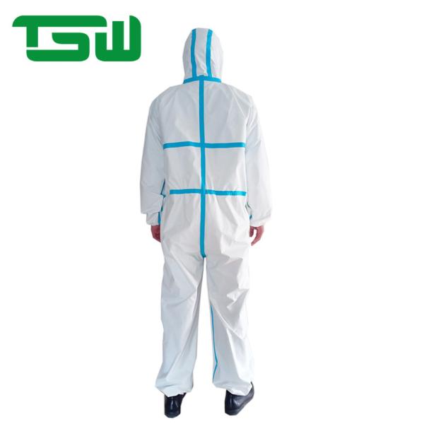 Breathable Impervious BFE 99.9% Microporous Coveralls
