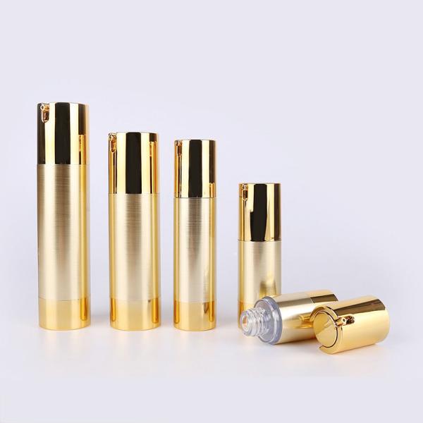 80ml / 100ml Plastic Cosmetic Containers Making Up Bottles Gold Plating