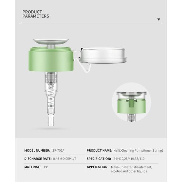 Plastic Nail Polish Remover Pump Bottle Skincare Cleaning Dispenser Pump