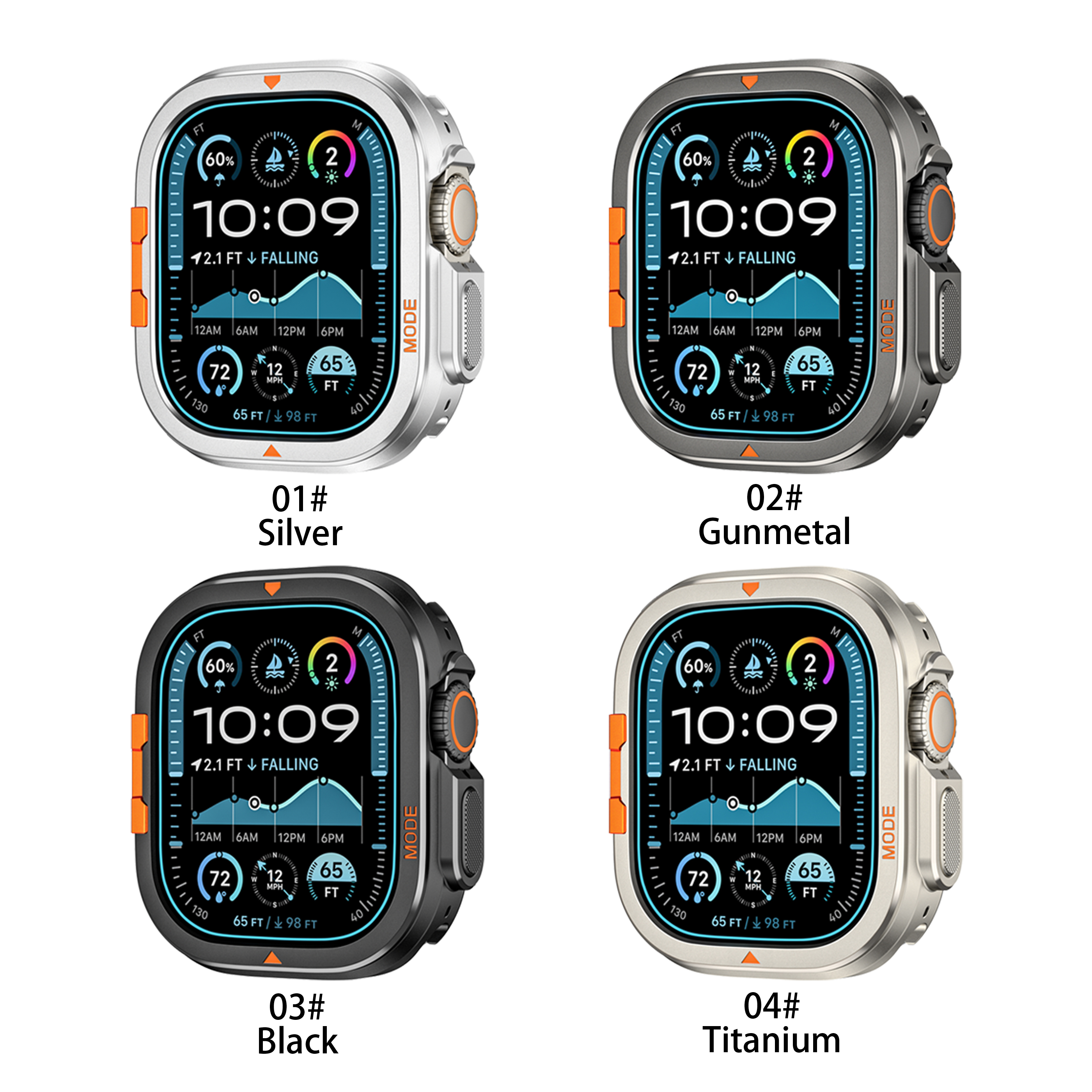 Metal Case for  Protector Case Aluminum Cover Bumper Frame for  Apple Watch Ultra 49mm