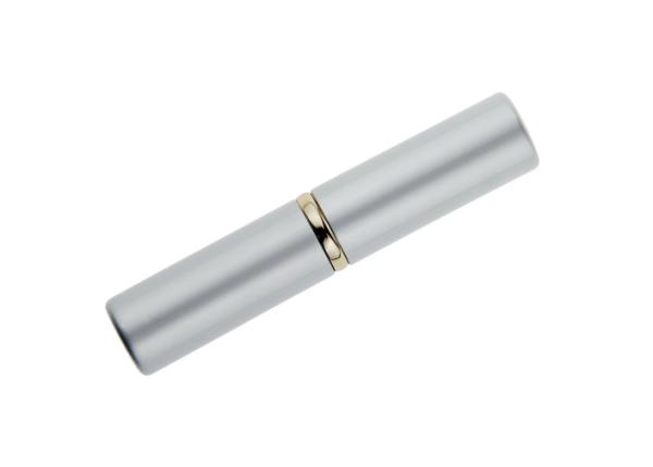 Essential Refillable Retractable Makeup Brush , Silver Powder Makeup Brushes