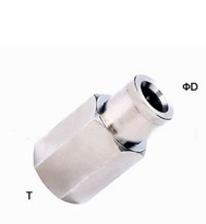 4mm - 16mm Brass One Touch Push-in Fitting Slot Type , Pneumatic Tube Fittings