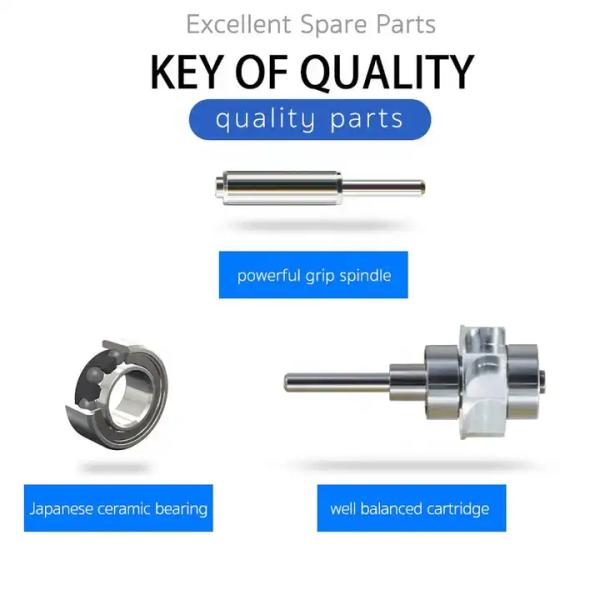 Metal Dental Handpiece With LED Light Practical Ceramic Bearing