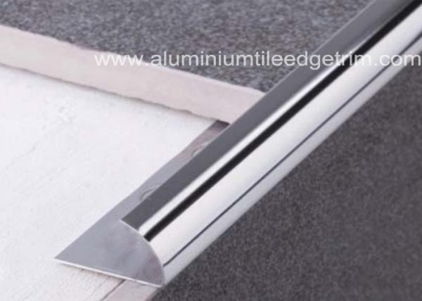 External Corner Stainless Steel Tile Trim , Stainless Steel Quarter Round Trim