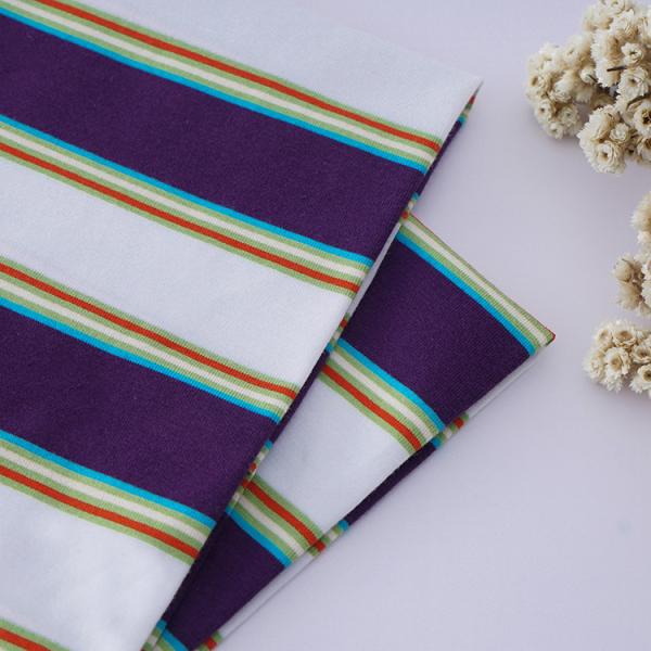 Tissu de coton rayé sain et résistant pour le t-shirt