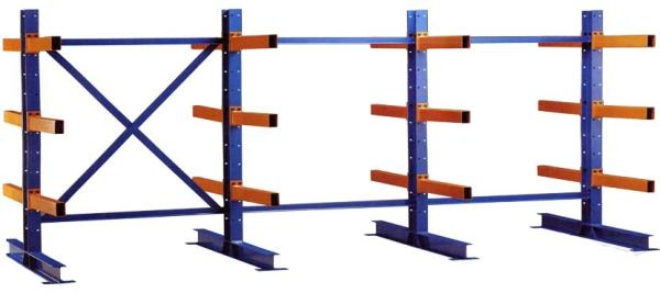 Q235B Estante con voladizo de acero de trabajo pesado y estante de almacenamiento de tuberías de acero