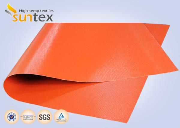 17 ONCES. Tissu enduit de silicone rouge de fibre de verre pour les couvertures et les rideaux de soudure