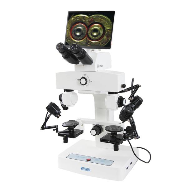 OPTO-EDU A18.1825-LCD Цифровой компараторный микроскоп с увеличением 3,2x~230x, 10,5-дюймовой ЖК-камерой и разрешением 8,0M