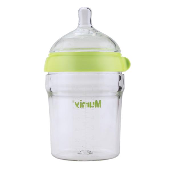 9oz Green Infant Feeder Bottle Baby Milk Hands Free Bottle Feeding