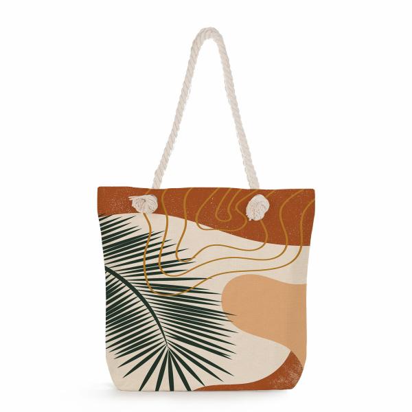 Women's Large Tote Bag Custom Canvas Reusable Shopping Bag with Print Pattern