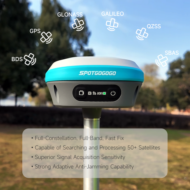 H12 Pro All In One GNSS Receiver Multi Constellation For High Precision Surveying