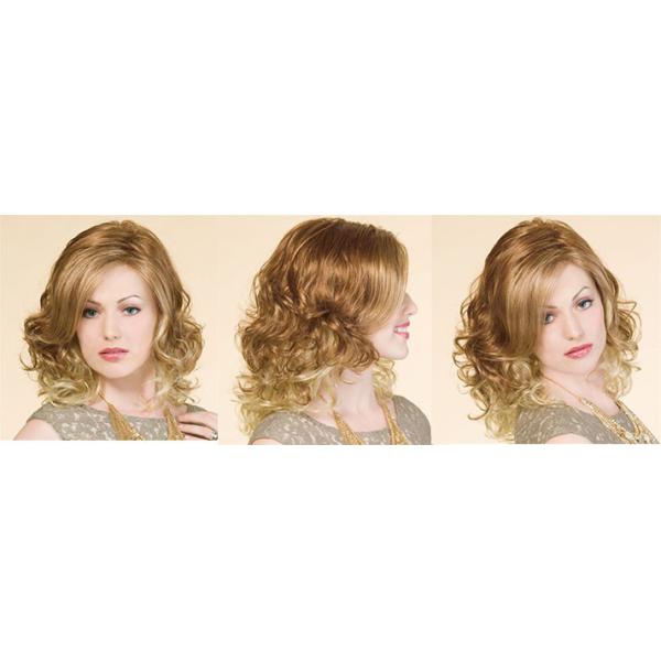 Blond High Temperature Fiber Side Part Wave Synthetic Hair Wigs For Women