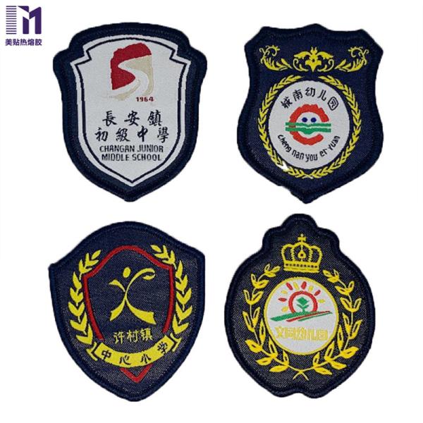 Вышитый сплетенный значком PES Марк горячий плавит склеивающие пленки