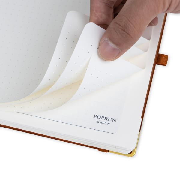 Weekly Planner 22-23 Brown Vertical Layout with Hourly Schedule And Easy-Track Corners